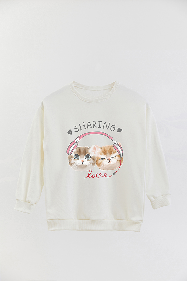 BUZO CREWNECK RUSTICO KITTY DREAMS SHARING