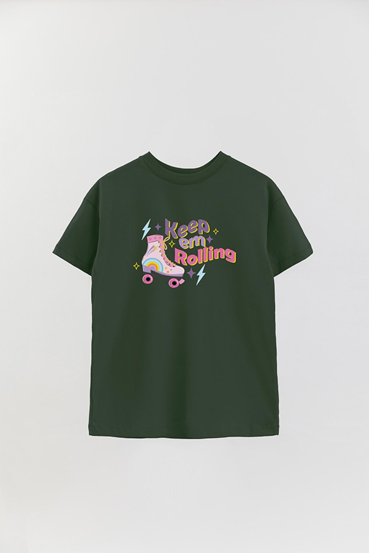 REMERA OVER ESTAMPADA LV2 KEEP EM ROLLING