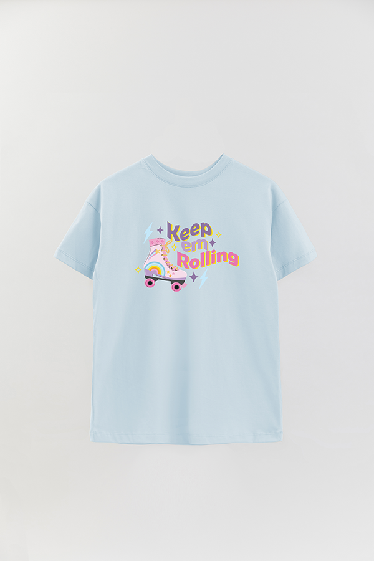 REMERA OVER ESTAMPADA LV2 KEEP EM ROLLING