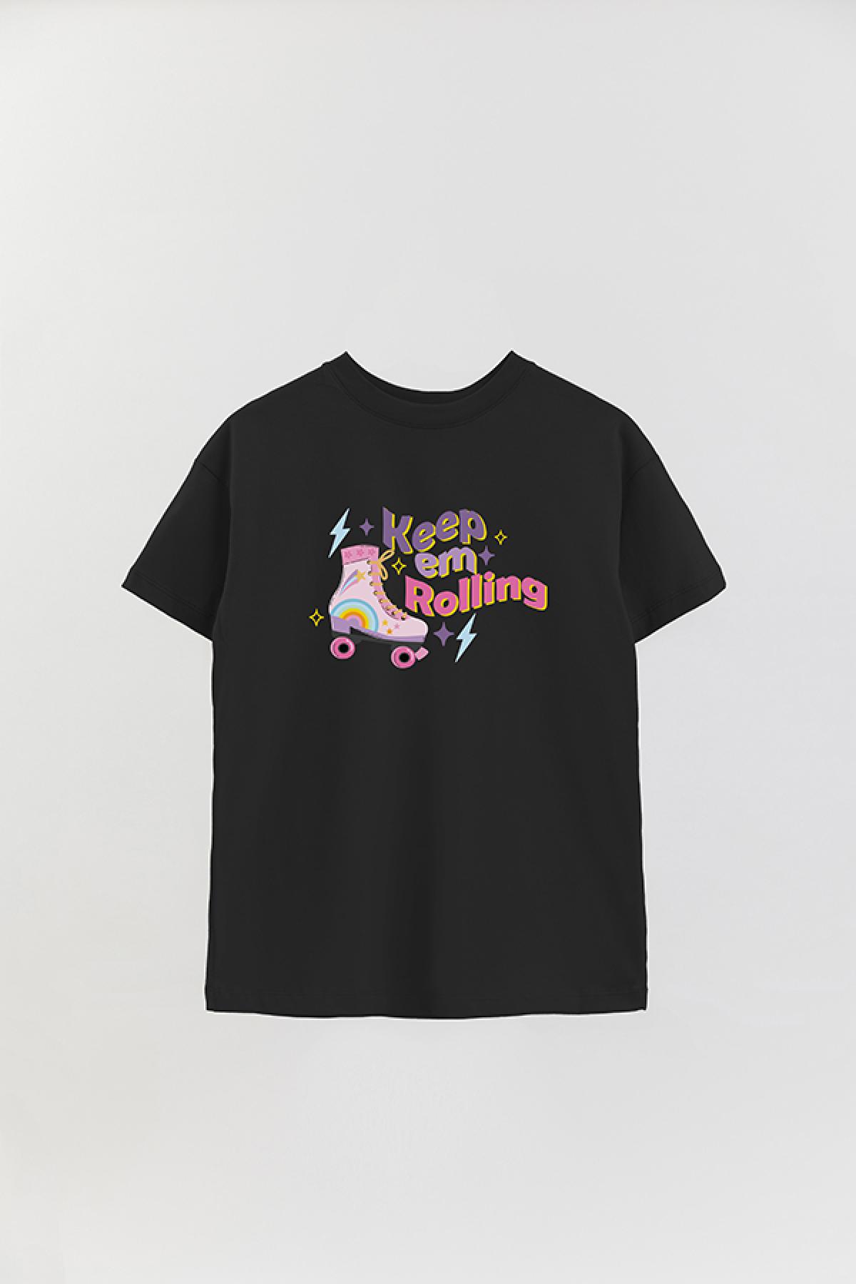 REMERA OVER ESTAMPADA LV2 KEEP EM ROLLING