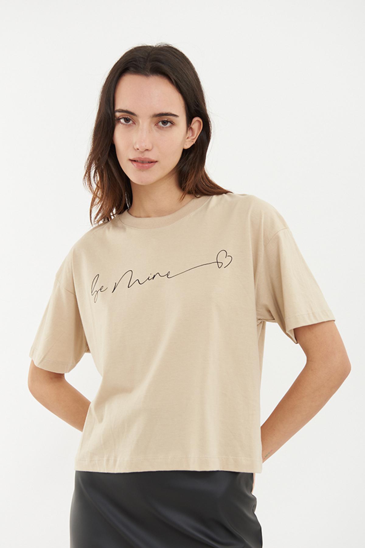 REMERA CROP ESTAMPADA LV6 MINE