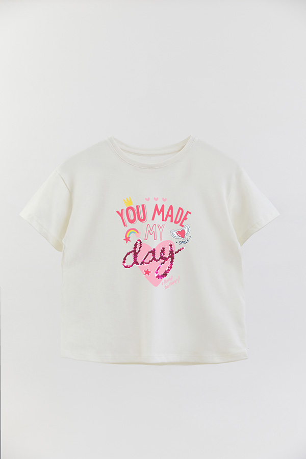 REMERA GIRL OVER YOU MADE MY DAY