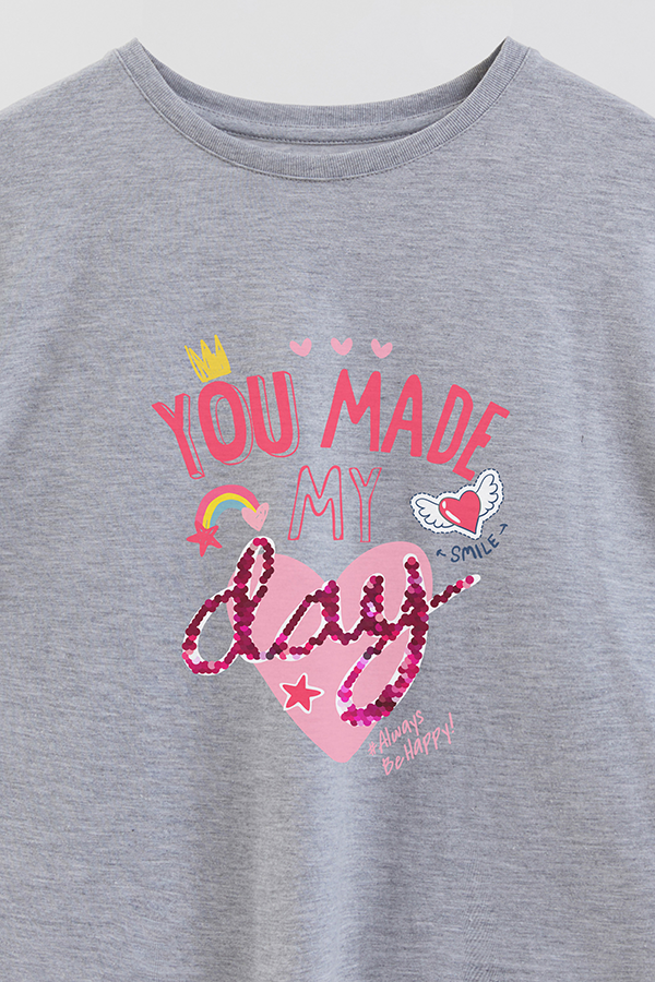 REMERA GIRL OVER YOU MADE MY DAY