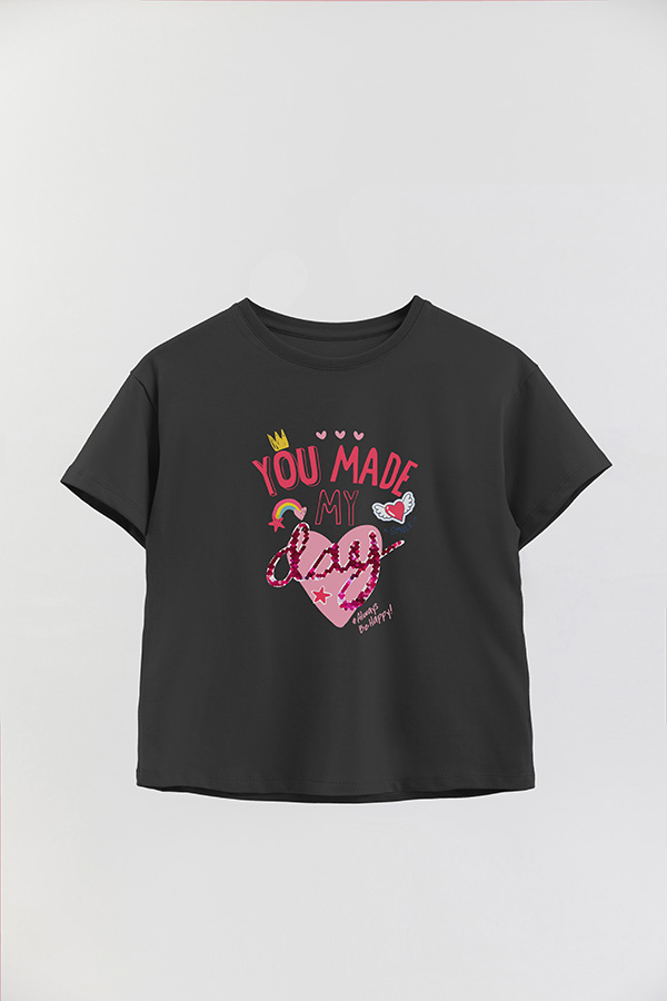 REMERA GIRL OVER YOU MADE MY DAY