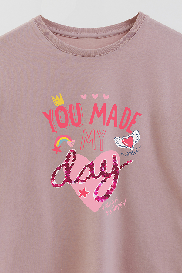 REMERA GIRL OVER YOU MADE MY DAY