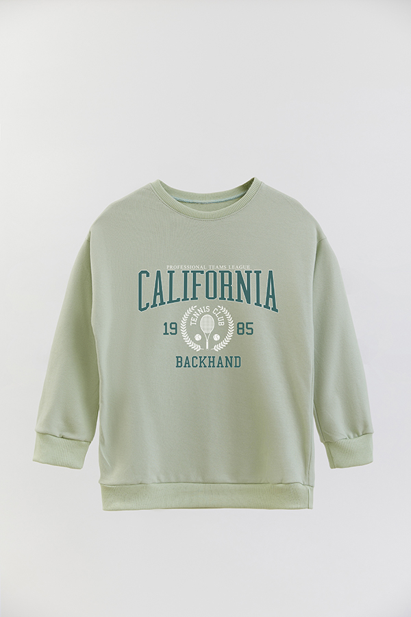 BUZO CREWNECK RUSTICO VARSITY GIRL CALIFORNIA