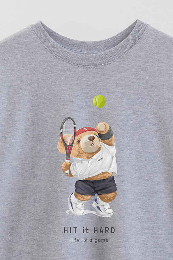 REMERA OVER ESTAMPADA UNISEX TEDDY HIT IT HARD