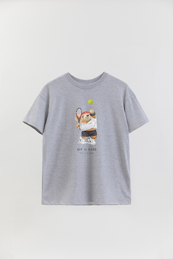 REMERA OVER ESTAMPADA UNISEX TEDDY HIT IT HARD