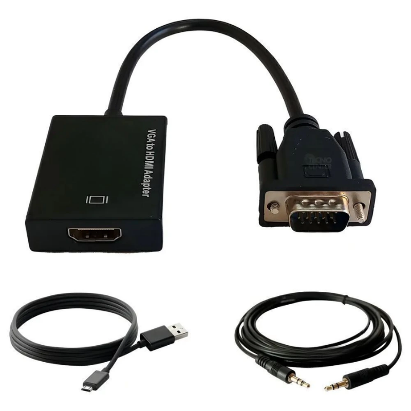 CONVERSOR VGA + AUDIO 3.5MM A HDMI 1080P NM-C63 NETMAK