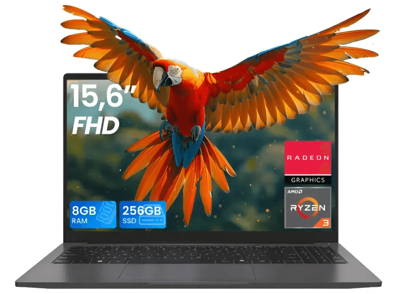 NOTEBOOK AMD RYZEN 3 3200U/ WIN11/ GFAST N-321R/ 8GB (HASTA 64GB MAX)/ SSD 240GB M.2/ 15.6" HD/ NBMR38GS215W11