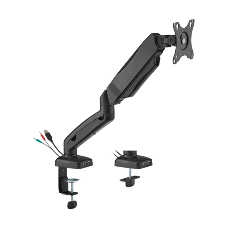 SOPORTE MONITOR ESCRITORIO CON BRAZO ARTICULADO CON AGARRE 17 A 32" HASTA 9KG VESA 75*75 A 100*100 ONE BOX OB-LCD12UM