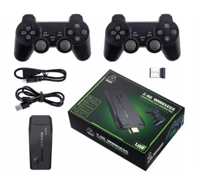 CONSOLA RETRO GAMING STICK 4K 64GB + 2 JOYSTICK K10W BLANCO