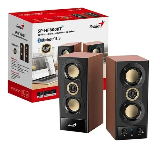 PARLANTE GENIUS SP-2.0 HF-800 BT COLOR MADERA