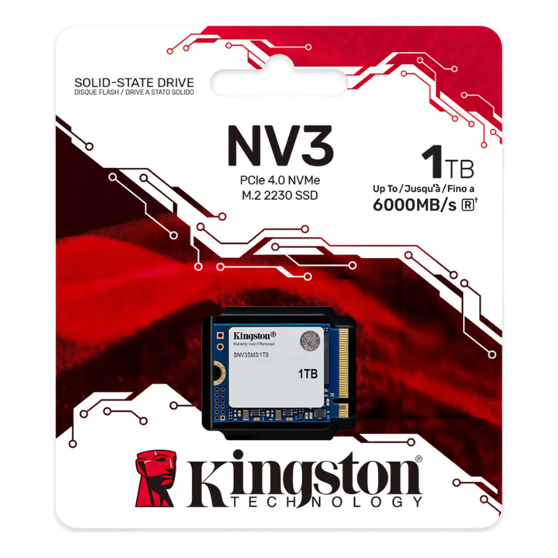 HD SSD NVME 1TB KINGSTON SNV3S G4 PCIE 4.0 2230