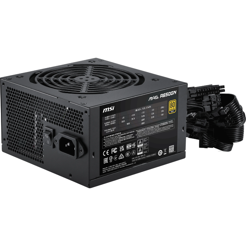 FUENTE ATX 650W 80 PLUS GOLD MSI MAG A650GN II