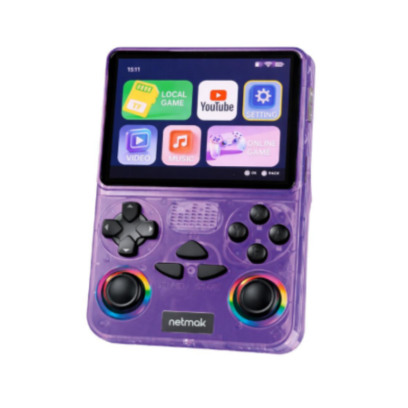 CONSOLA RETRO PORTATIL YOUTUBE INTEGRADO WIFI 2.4 Y BT 1GB+-8GB EXP HASTA 256GB - BATERIA RECARGABLE 3000 MAH ANDROID 5.1 NM-R37 NETMAK