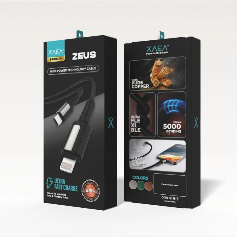 CABLE USB TIPO C A IPHONE LIGHTNING 1.5M XAEA ZEUS