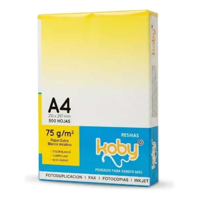 PAPEL A4 KOBY PREMIUM 75GR (500)