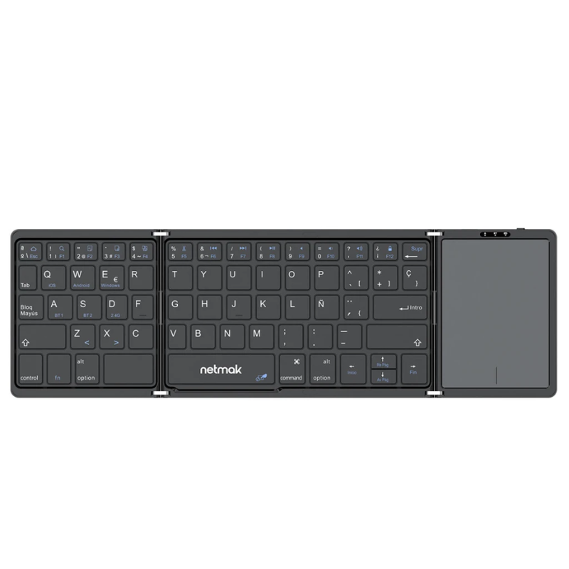 TECLADO BLUETOOTH PLEGABLE TOUCHPAD 2.4 GHZ NETMAK NM-KB915