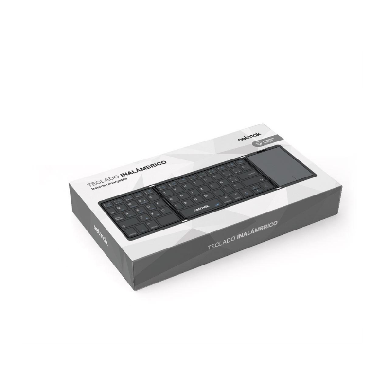 TECLADO BLUETOOTH PLEGABLE TOUCHPAD 2.4 GHZ NETMAK NM-KB915