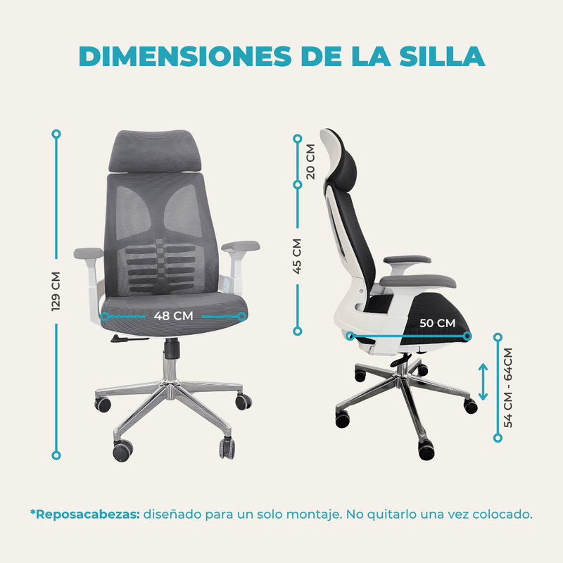 SILLA DE OFICINA ARMADA GLOBAL EJECUTIVA CHAIROFFICE-TF103