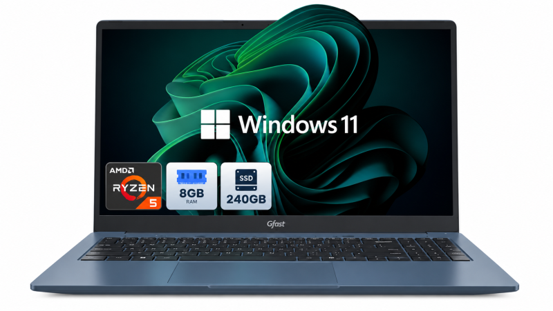 NOTEBOOK AMD RYZEN 5 3500U/ WIN11/ GFAST N-537R/ 15.6" HD/ NHER58GS215W11
