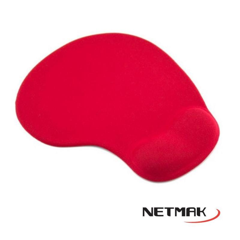 PAD MOUSE LISO GEL ROJO NM-PGEL-R