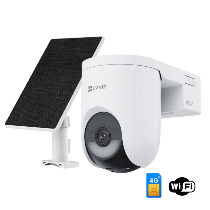 CS CAMARA IP WIFI HB8 DOMO PT 4MPX C/BATERIA Y PANEL SOLAR IP67 IR15MT EZVIZ / TECNOLOGIA IA DETECCION DE PERSONAS / 10400MAH 5V 2A