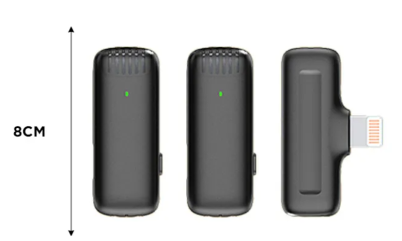 MICROFONO CORBATERO INALAMBRICO X2 TIPO C/LIGHTNING MICRO050 GADNIC