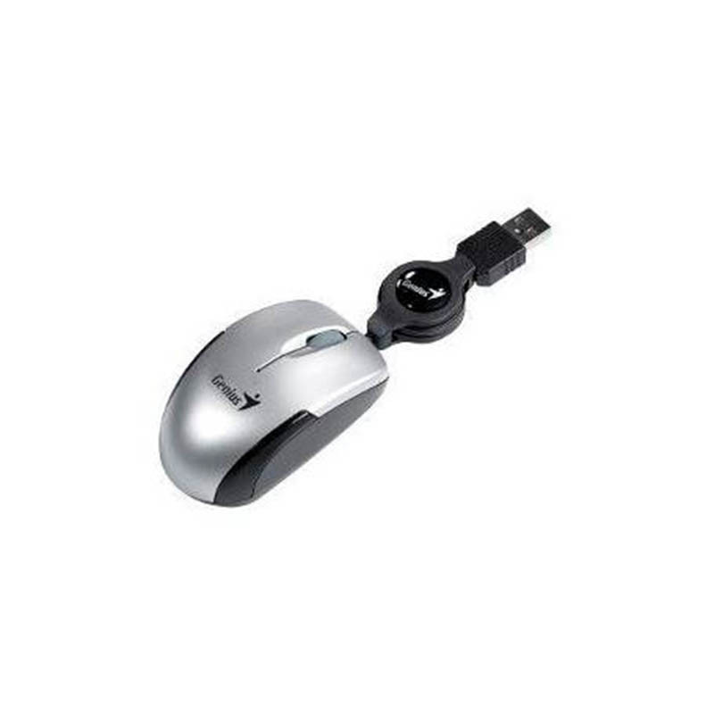 MOUSE GENIUS USB MICROTRAVELER V2 PLATEADO