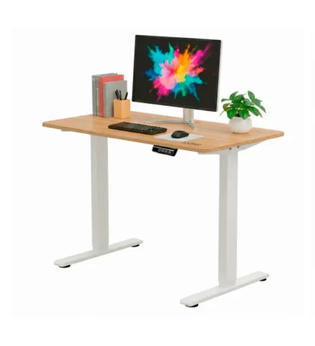 ESCRITORIO ARMADO REGULABLE COLOR MADERA STDESK GLOBAL 120X60