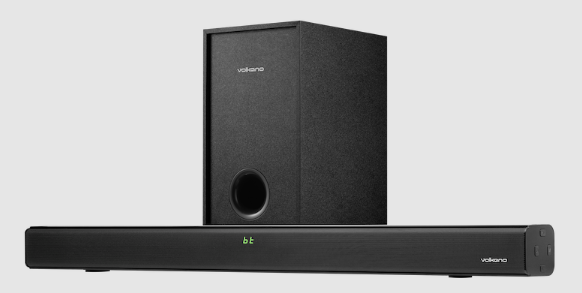 BARRA DE SONIDO VOLKANO CASCADE VK-3900-2.1 USB 50W RMS SUBWOOFER CABLEADO CTRL REMOTO CABLE RCA A AUX