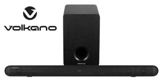 BARRA DE SONIDO VOLKANO CASCADE VK-3900-2.1 USB 50W RMS SUBWOOFER CABLEADO CTRL REMOTO CABLE RCA A AUX