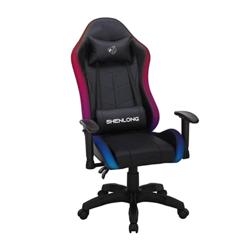 SILLA GAMER SIN ARMADO SHENLONG RGB RECLINABLE 150 CON CONTROL PARA LED SH-GC150RGB