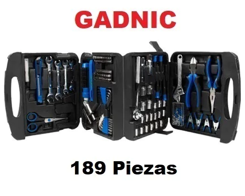 KIT DE HERRAMIENTAS 189 PIEZAS GADNIC KHERRAM1