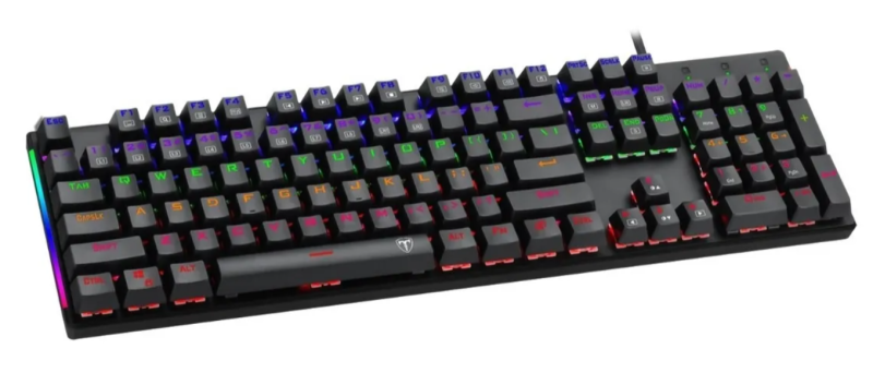 TECLADO GAMER DAGGER TGK310BG-SP NAXOS RAINBOW CABLEADO RED ESPAÑOL COLOR DEL TECLADO NEGRO