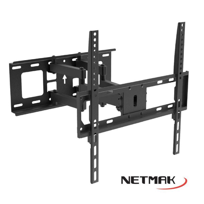 SOPORTE TV PARED MÓVIL DOBLE BRAZO 23 A 75" HASTA 45KG VESA HASTA 400*400  NETMAK NM-ST13