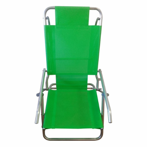 REPOSERA ALUMINIO 5 POSICIONES REFORZADA 125KG P/N 720 COLOR: VERDE TELA: COVERSOL CAÑO:1 - POSTA