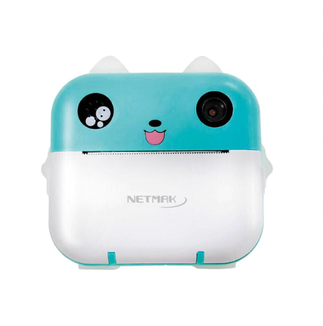 CAMARA DE FOTOS DIGITAL INSTANTANEA- INCLUYE 3 ROLLITOS PAPEL TERMICO NM-KIDCAM-B - SOPORTA MICROSD HASTA 32GB