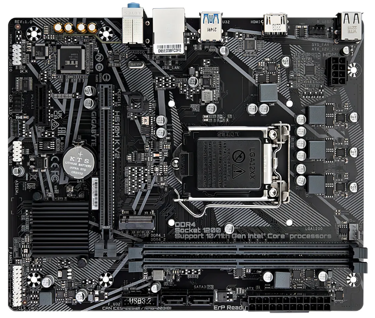 MB H510M-K V2 GIGABYTE DDR4 SOCKET LGA 1200 SOLO HDMI / M.2 NVME PCIE GEN3 X4 2280