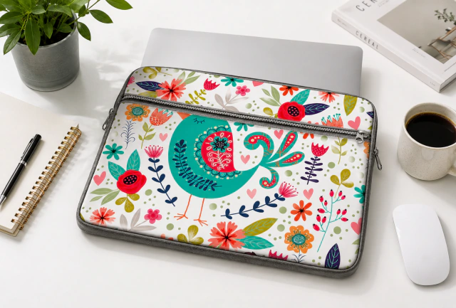 FUNDA NOTEBOOK CDTEK 15,6" NEOPRENE CON BOLSILLO AL FRENTE BIRD
