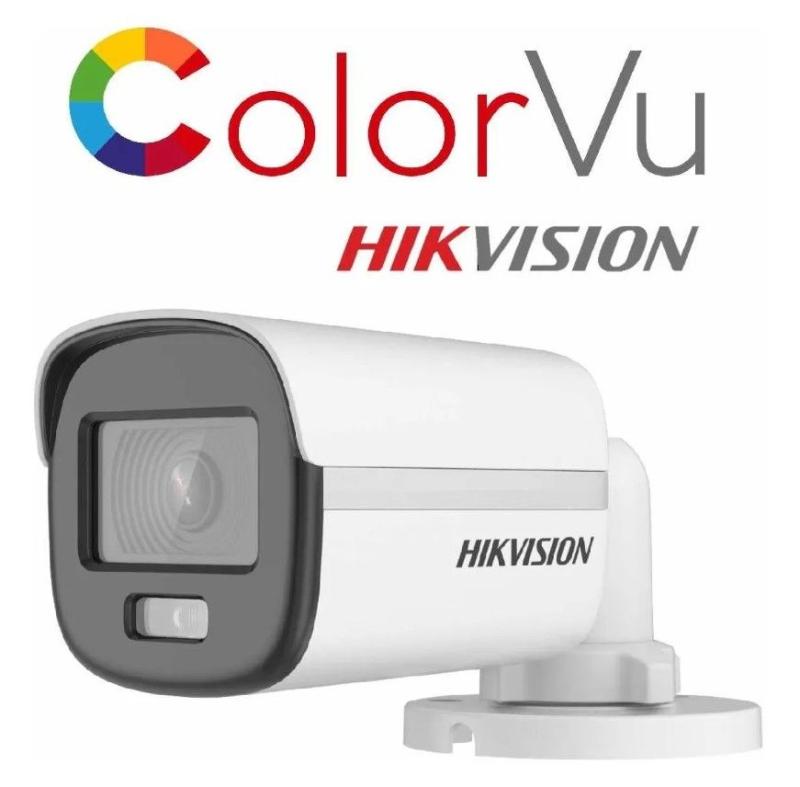 CS CAMARA BULLET COLOR VU DS-2CE10DF0T-PF 2MPX 2,8MM D-WDR/IP67 PLASTICO HIKVISION S/N