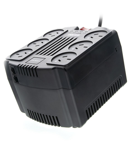ESTABILIZADOR FORZA 1600VA/800W 6 IRAM 2 USB-220V