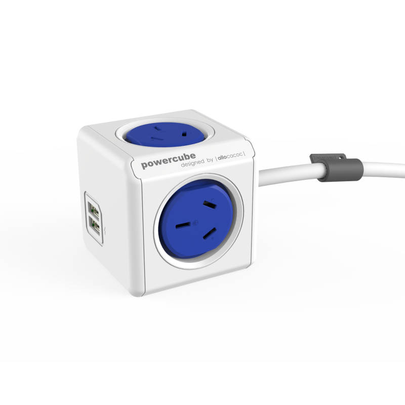 PROLONGADOR POWER CUBE AL-10821 CABLE 1.5MTS X4 220V X2 USB
