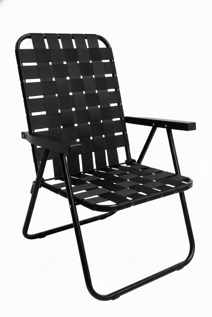 SILLON 1 POSICION CAÑO 3/4 NEGRO CINTA NEGRA 2010 PIKNIK APOYA BRAZOS METALICO - 130KG