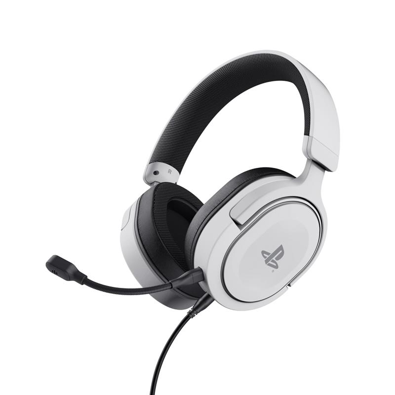 AURICULAR GAMER  TRUST GXT 498B FORTA 3.5 MM PC,PS5 LICENCIA BLANCO + SOPORTE AURICULAR PARA CONSOLA 