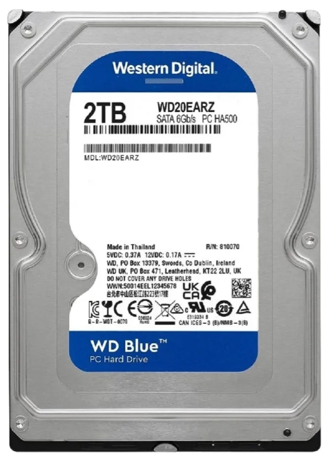 HD 2TB BLUE WD SATAIII 64MB 5400RPM CMR WD20EARZ