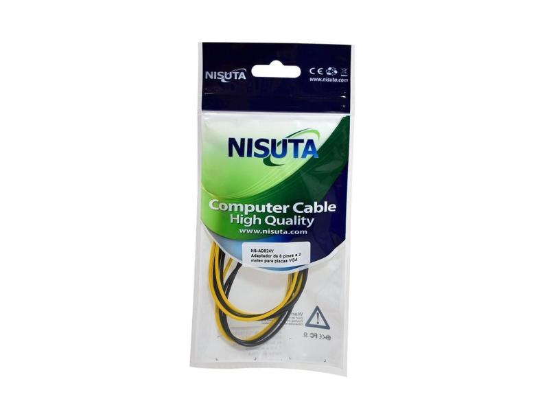 CABLE ADAPTADOR 8 PINES A 2 MOLEX PARA PLACA VGA NISUTA NSAD824V