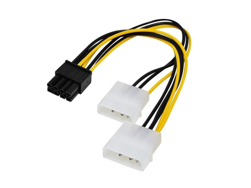 CABLE ADAPTADOR 8 PINES A 2 MOLEX PARA PLACA VGA NISUTA NSAD824V