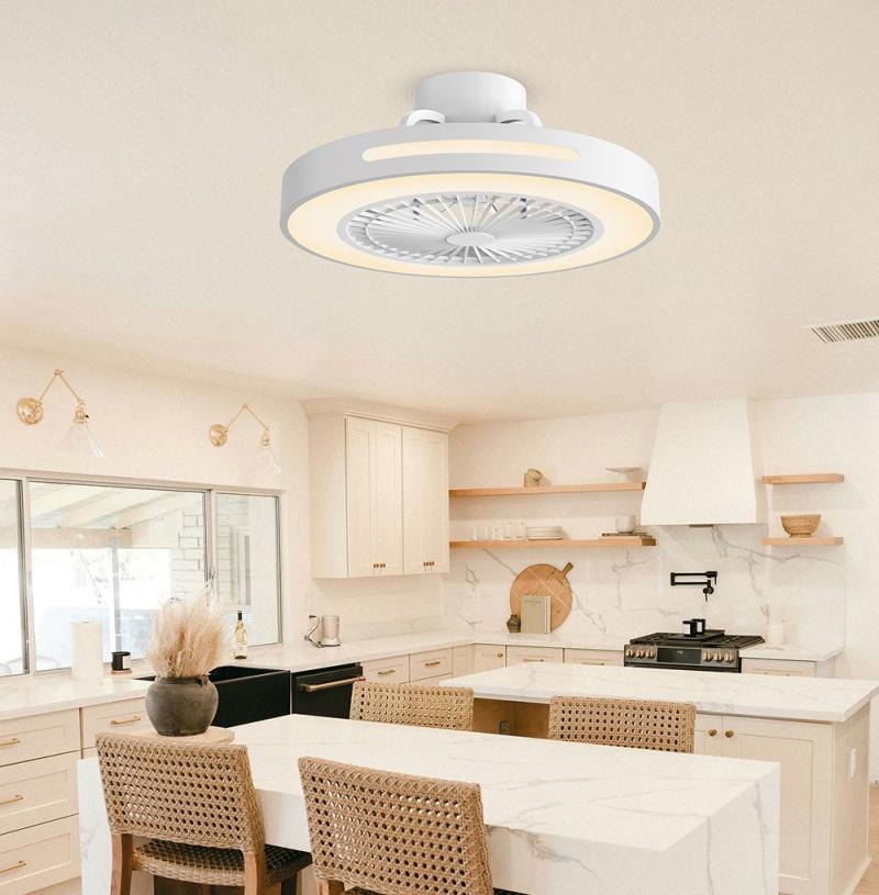 VENTILADOR DE TECHO CON LUMINARIA LED 3 TONOS 35W , MOTOR 55W 6 VELOCIDADES , CONTROL REMOTO VTHBOX20 S/N